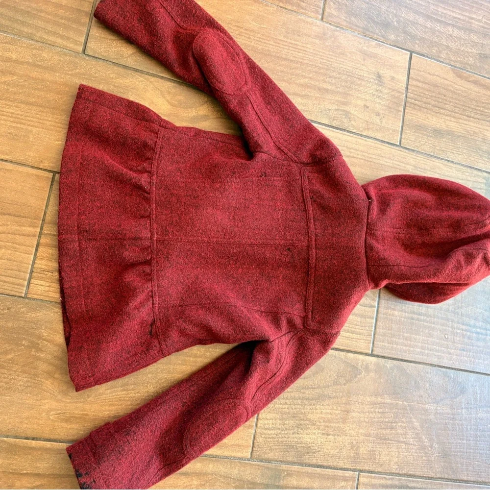 Burberry girls wool toggle pea coat size 12